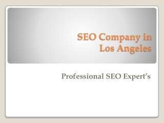 SEO Company in Los Angeles