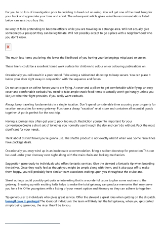 Traveling Together With The Appropriate Advice. Please Read On To View How