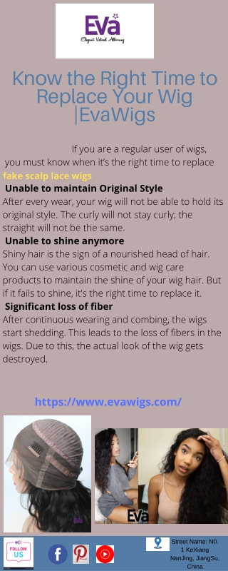 Know the Right Time to Replace Your Wig |EvaWigs