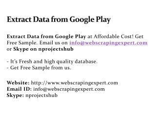 Extract Data from Google Play