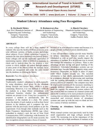 Student Library Attendance using Face Recognition