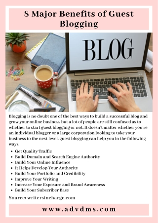 8 Major Benefits of Guest Blogging