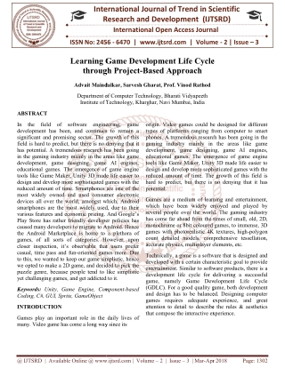 Learning Game Development Life Cycle through Project Based Approach