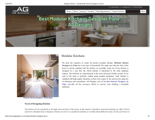 Best Modular Kitchen Designers Company in Pune | AG designs