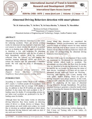 Abnormal Driving Behaviors detection with smart phones