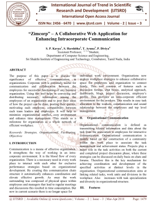 "Zimcorp" - A Collaborative Web Application for Enhancing Intracorporate Communication