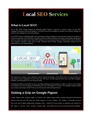 Local SEO Services