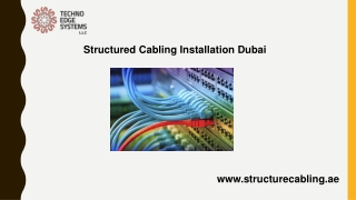 Structured Cabling Installation Dubai