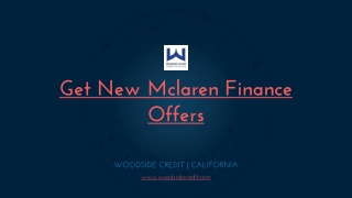 Get New Mclaren Finance Offers