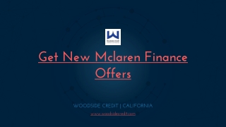 Get New Mclaren Finance Offers