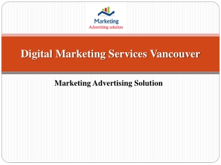 Best Digital Marketing Services in Vancouver | Marketing Advertising Solution