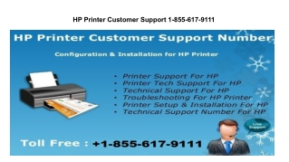 HP Printer Installation  Problem 1-855-617-9111