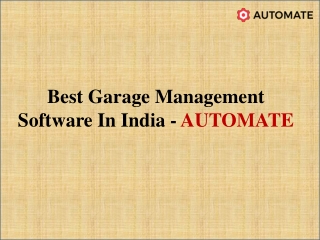 Best Car Garage Management Software India - Automate