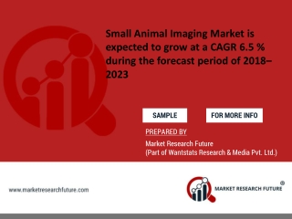 Small Animal Imaging Market is expected to grow at a CAGR 6.5 % during the forecast period of 2018–2023