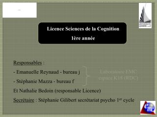 Licence Sciences de la Cognition 1ère année