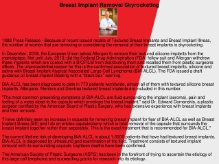 Breast Implant Removal Skyrocketing