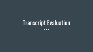 Transcript Evaluation Canada