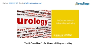 The Do’s and Don’ts for Urology billing and coding