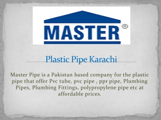 Plastic Pipe Karachi