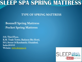 Spring Mattress Making- Sleep Spa