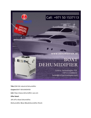 10% off on Boat Dehumidifier.
