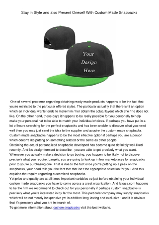 custom snapbacks