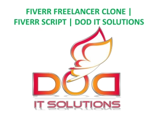 FIVERR FREELANCER CLONE | FIVERR SCRIPT | DOD IT SOLUTIONS