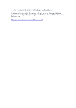 Coroflot Clone Script | Best Job Portal Php Script | Job Board Software