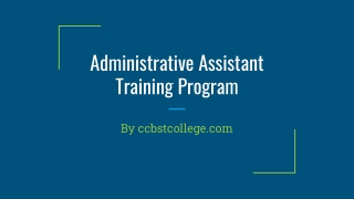 Administrative assistant training program