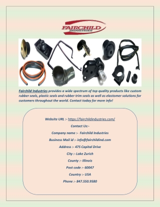 Custom Rubber Seals - Fairchild Industries