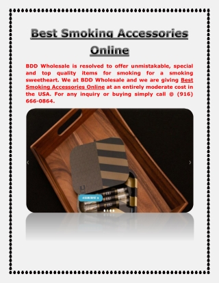 Best Smoking Accessories Online
