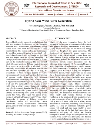 Hybrid Solar Wind Power Generation