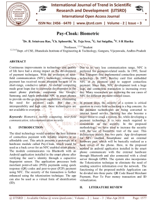 Pay Cloak Biometric