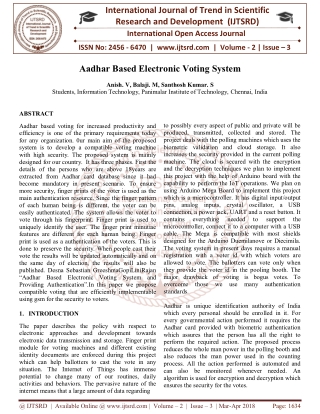 Aadhar Based Electronic Voting System