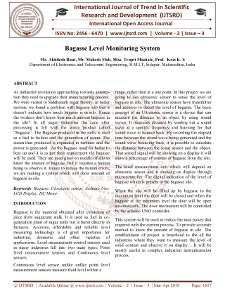 Bagasse Level Monitoring System