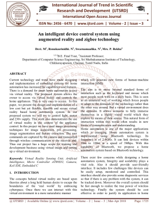 An intelligent device control system using augmented reality and zigbee technology