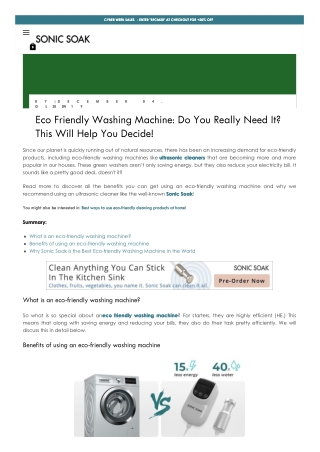 Eco Friendly Washing Machine: Do You Really Need It? This Will Help You Decide!