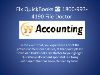 Resolve Download QuickBooks File Doctor