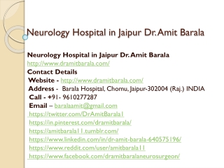 Neurology Hospital in Jaipur Dr. Amit Barala