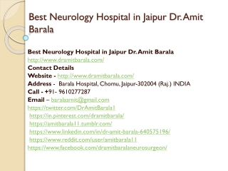 Best Neurology Hospital in Jaipur Dr. Amit Barala
