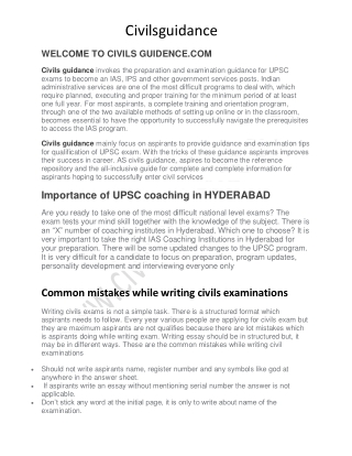 civilsguidance