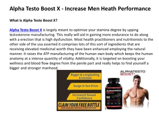 Alpha Testo Boost X - Increase Men Heath Performance