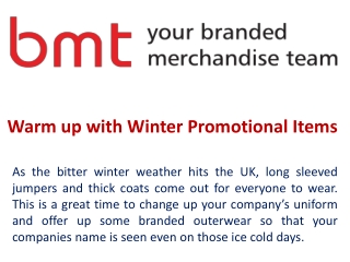 Warm up with Winter Promotional Items