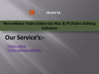 Mac video editing software