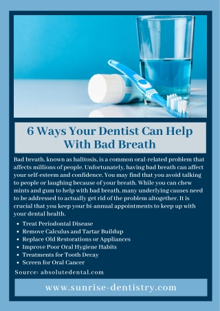 6 Ways Your Dentist Can Help With Bad Breath