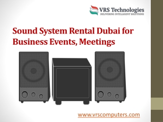 Sound System Rental Dubai | Sound and Light Rental in Dubai