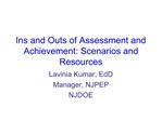 Ins and Outs of Assessment and Achievement: Scenarios and Resources
