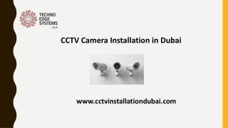 CCTV Camera Installation in Dubai