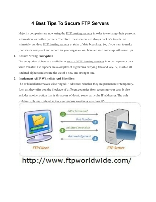 4 Best Tips To Secure FTP Servers