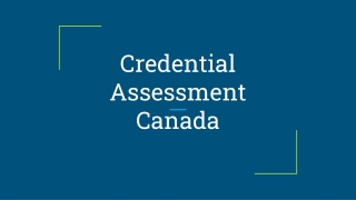 Credential Assessment Canada